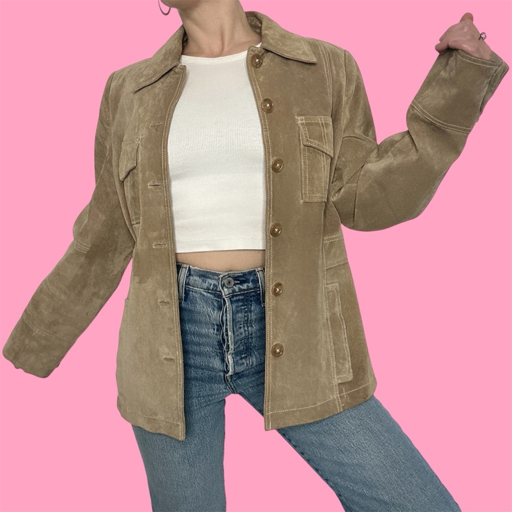 100% Suede Beige Jacket